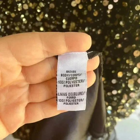 JS Collection Sequin Cocktail Dress Sleeveless Party Mini Dress Sparkly Black 12 - Picture 7 of 8